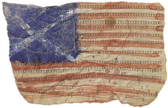 Image: Jean Michel-Basquiat, Untitled (Flag), 1979-1980